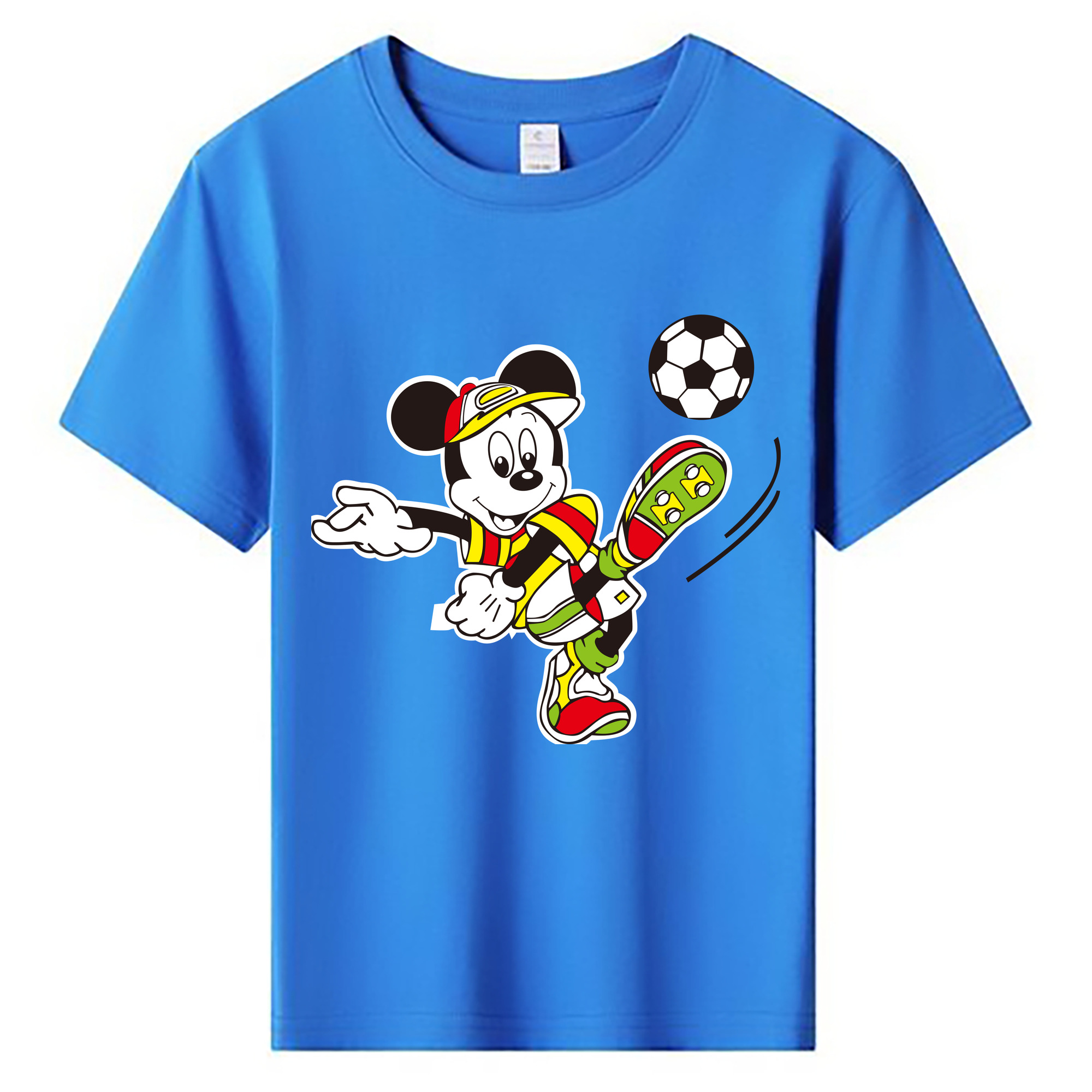 ミッキーマウス Mickey Mouse 綿100％キッズTシャツ（フロントプリント）